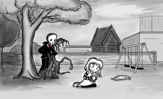 A drawing of Slenderman I did in 2012.